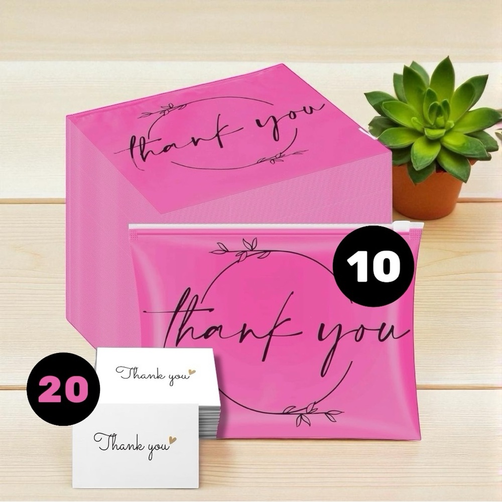30pc Thank You Bundle, Bright Pink